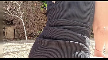 Girl play pussy public