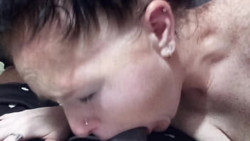 Feeding my little white slut