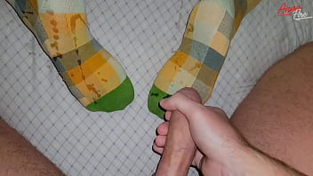 Hot milf in green socks gets fucked hard