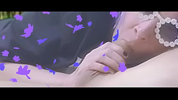 Drinking cum from his uncut cock