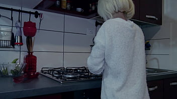 Pov he fucks my ass while i make coffee and ends with a huge cumshot in my mouth 4k