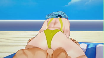 Maron giving her beautiful ass by the sea