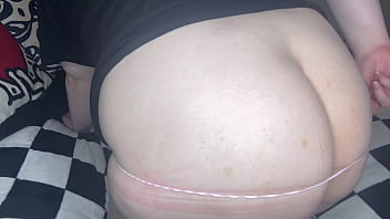 Thick & curvy pawg virgin slut snaps her ass with a rubber band