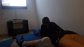 My stepsister and i watch a movie when we are alone at home she ends up with my cock in her mouth