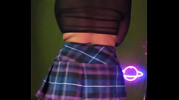 He's busy gaming so why not hang out with you for a bit and try out my new skirt i'm wearing it to an alt fest