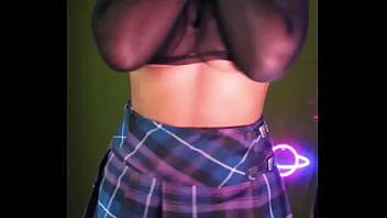 He's busy gaming so why not hang out with you for a bit and try out my new skirt i'm wearing it to an alt fest