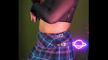 He's busy gaming so why not hang out with you for a bit and try out my new skirt i'm wearing it to an alt fest