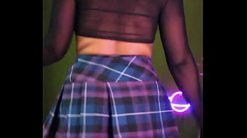 He's busy gaming so why not hang out with you for a bit and try out my new skirt i'm wearing it to an alt fest