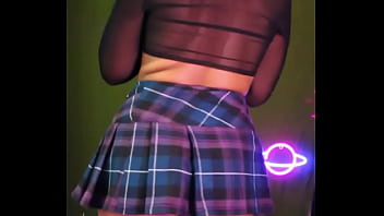 He's busy gaming so why not hang out with you for a bit and try out my new skirt i'm wearing it to an alt fest