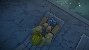 Muscle man bangs a slut so hard