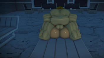 Muscle man bangs a slut so hard