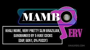 Khali noire very pretty slim brazilian gangbanged by 5 huge cocks & first gangbang dap 5on1 0% pussy atm gangba