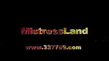 Dominatrix makes masochist lick her legs and asshole