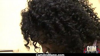 Cum slut introduced to bukkake 3