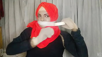 Indiab hijab girl scarf bondage