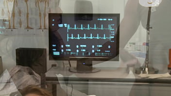 Doctor milf gives blowjob to big black cock