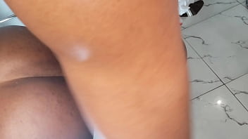 Bbw with a round fat ass be t over by the stairs rail for bbc hardcore standing doggy penetration