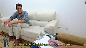 Fucking with two big dicks without a condom taking cum up the ass