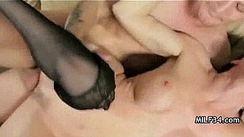 Hot mature busty blonde cougar licks ass