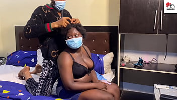 Hot sex at the neighbor's house when the cuckold husband is not there