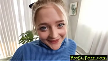 Naughty blonde bimbo stepsister