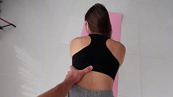 My personal yoga teacher showed me his secret exercise and fucked me