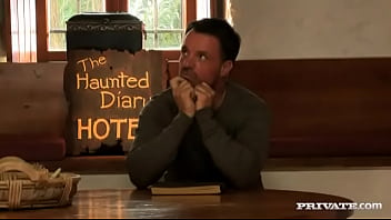 Abelia shows off her brown eye while a dick is in her pierced vagina