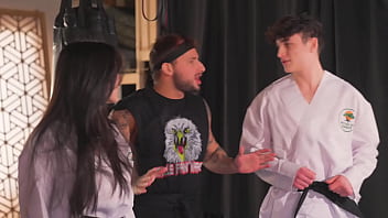 Megan mistakes begs for her karate teacher's hard cock and a creampie cobra kai porn cosplay parody