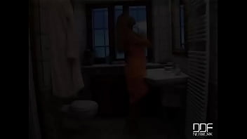 Sandy's shower will blow your nuts