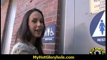Interracial white lady confesses her sins at gloryhole 8