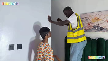 My electrician repaired my ac i paid in kind with my wet pussy