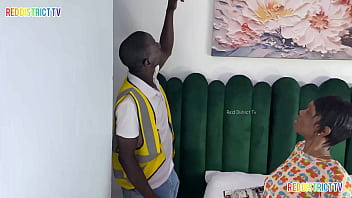 My electrician repaired my ac i paid in kind with my wet pussy