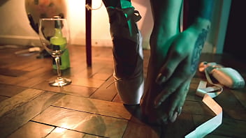 Ballerina foot worship and bondage