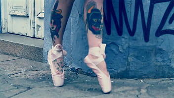 Ballerina foot worship and bondage