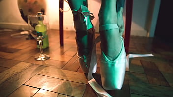 Ballerina foot worship and bondage