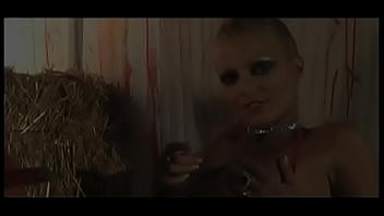 A large black cock bangs sexy chrystal on top of hay