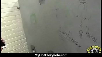 Natural cute black teen tries out gloryhole 4