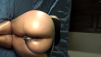 Hard ass whipping in doggystyle leaving her full big white creampie real couple