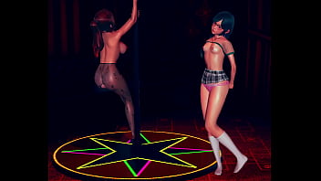 Big ass step mom and her tiny daughter get to strip club 3d animation