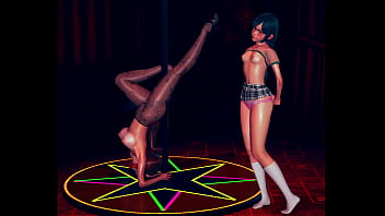 Big ass step mom and her tiny daughter get to strip club 3d animation