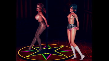 Big ass step mom and her tiny daughter get to strip club 3d animation