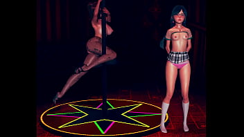 Big ass step mom and her tiny daughter get to strip club 3d animation