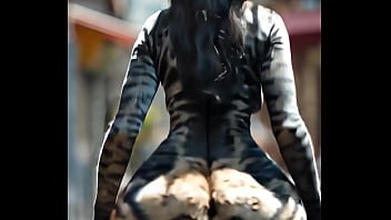 Big booty cat woman with edm ai generated