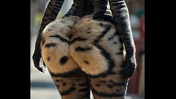 Big booty cat woman with edm ai generated