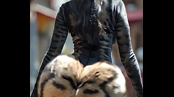 Big booty cat woman with edm ai generated