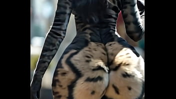 Big booty cat woman with edm ai generated