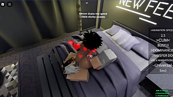 Puppygirl has her first time online roblox game