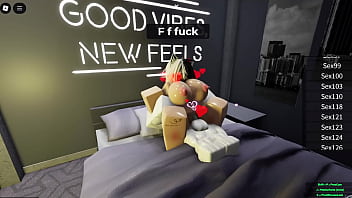 Puppygirl has her first time online roblox game