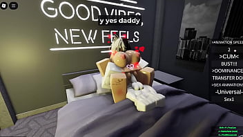 Puppygirl has her first time online roblox game