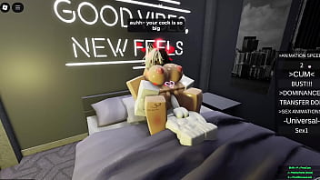 Puppygirl has her first time online roblox game